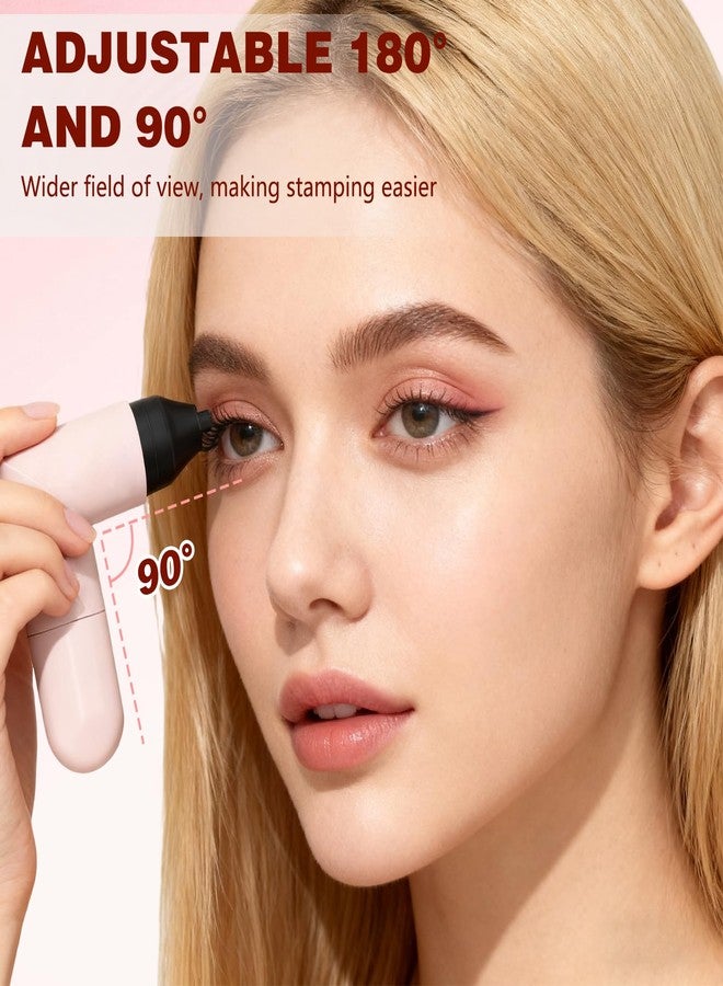 BSMAX 2Pcs Foldable Eyeliner Stamp,One-Piece Eyeliner Stamp Pen,Double-Ended Winged Eyeliners Stamps,Smudge-Proof Waterproof,Quick Shaping Eyeliners Tool for Beginners (Black+Brown) - Image 3